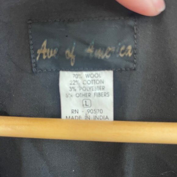 Ave Of America Vintage  Women’s Large Vest 90s Blue Wool V Neck Cardigan - Picture 2 of 6